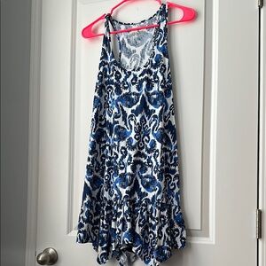 Stylish Blue and White  Dress